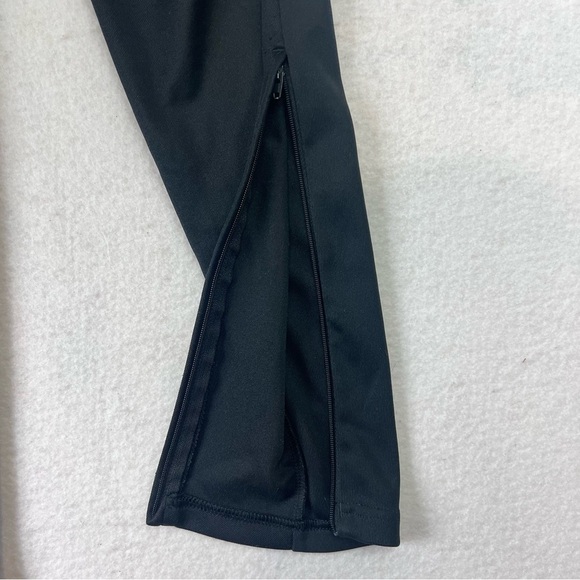 Adidas Womens Tiro 17 Black Tapered Training Pants Sz XS Gold Stripe Track Zip - Picture 5 of 12